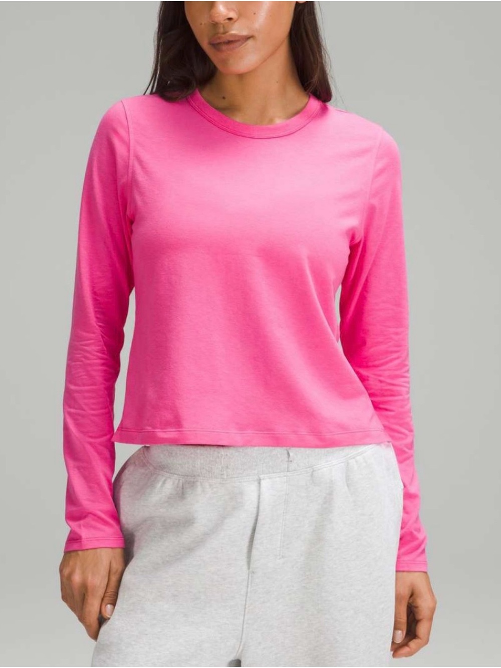 Lululemon Cropped Classic Fit Cotton-Blend Long-Sleeve Shirt Size 6